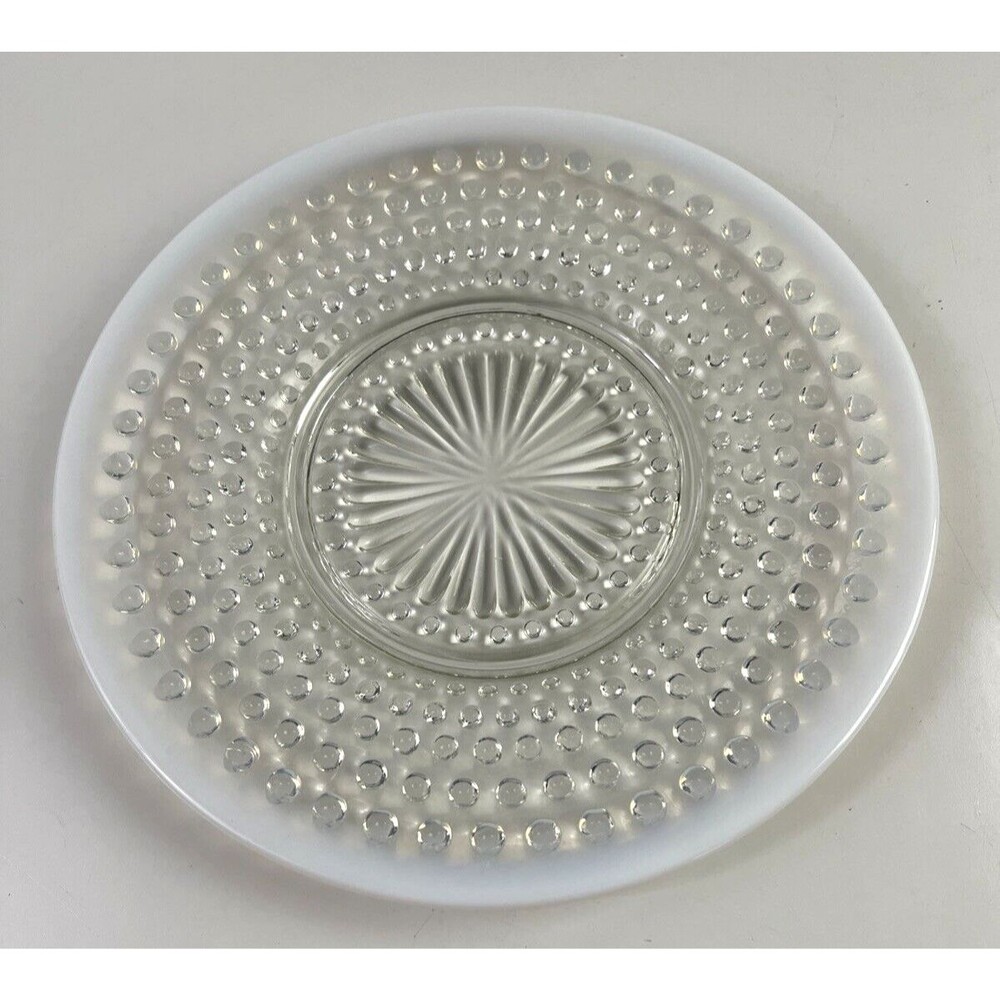 Anchor Hocking Opalescent Hobnail Round 8.5 Inch Vintage Platter